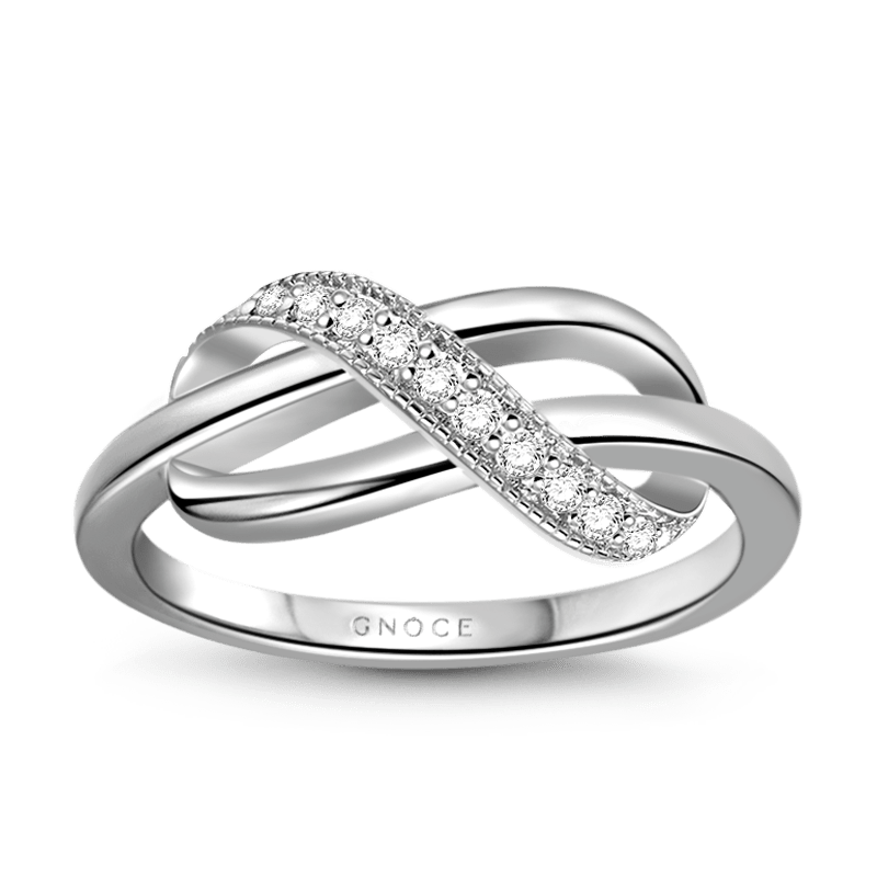 Infinity Ring 925 Sterling Silver with Stones_1