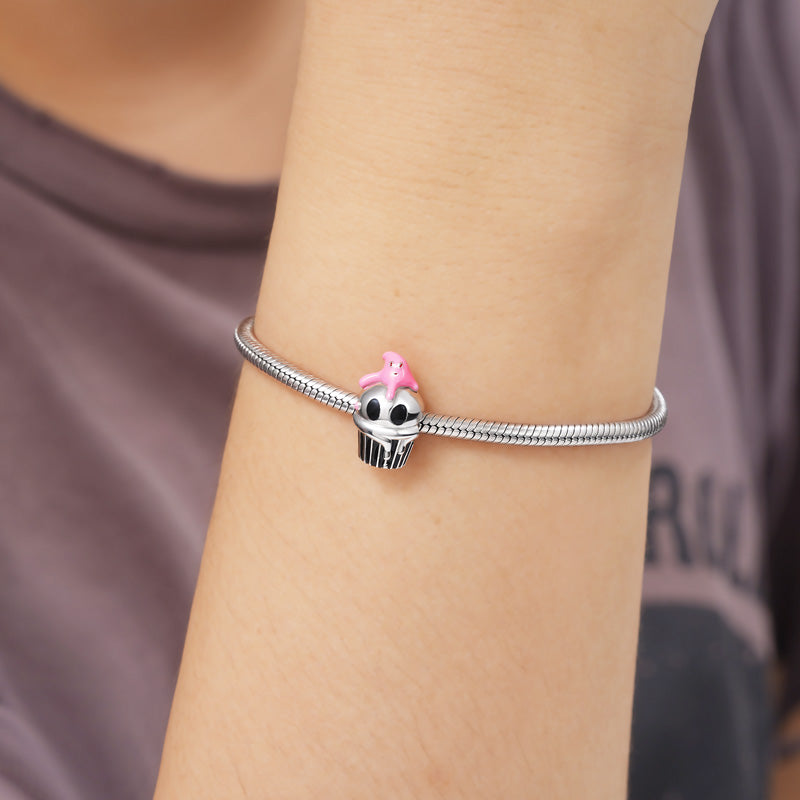 Skull Cupcake Charm Bead 925 Sterling Silver_3