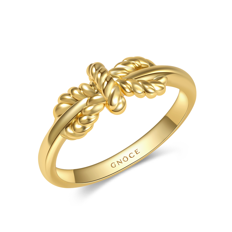 Bow Tie Ring 925 Sterling Silver 18k Gold Plated_2