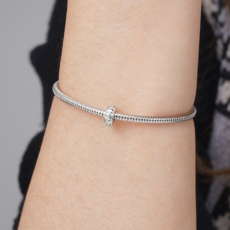 Lace Heart Stopper for Charm Bracelets 925 Sterling Silver_3