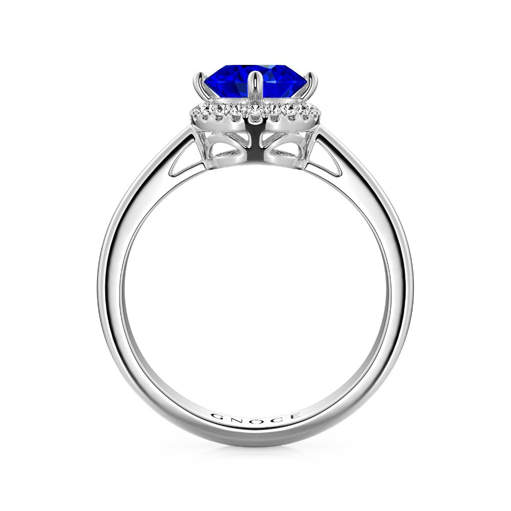 Sparkling Royal Blue Round-Cut Ring 925 Sterling Silver_3