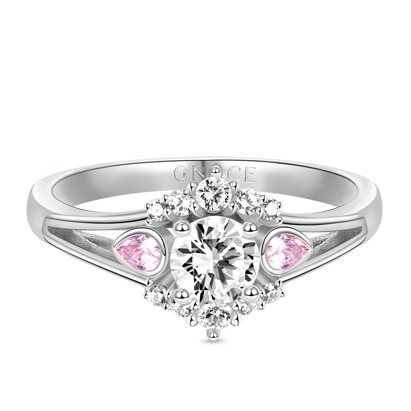 Gnoce Elegant Round Cut Promise Ring_2