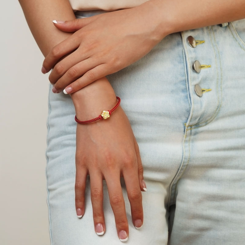 Gnoce Red Basic Bracelet with 2 Pieces of Stoppers_6