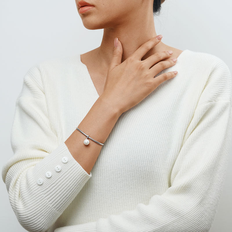 Gnoce Elegant Natural Pearl Pendant Dangle Charm_4