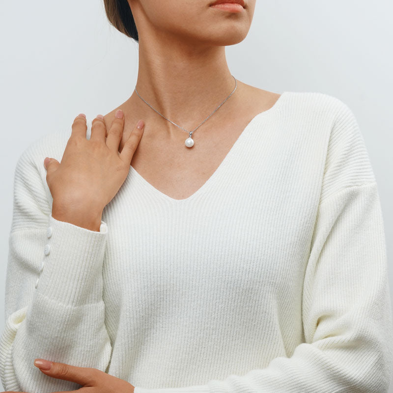 Gnoce Elegant Natural Pearl Pendant Dangle Charm_6