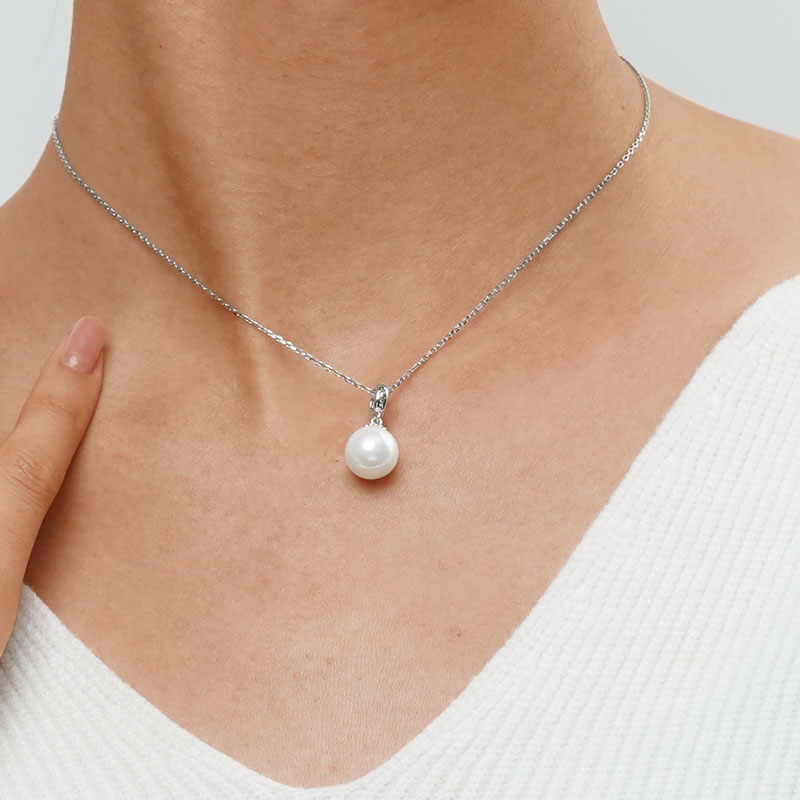 Gnoce Elegant Natural Pearl Pendant Dangle Charm_7