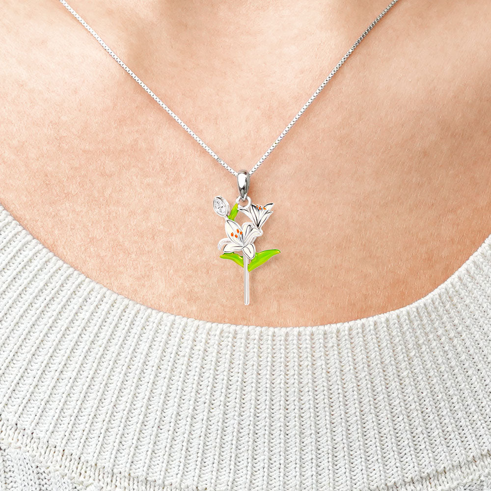 Gnoce Lily Flower Necklace_4