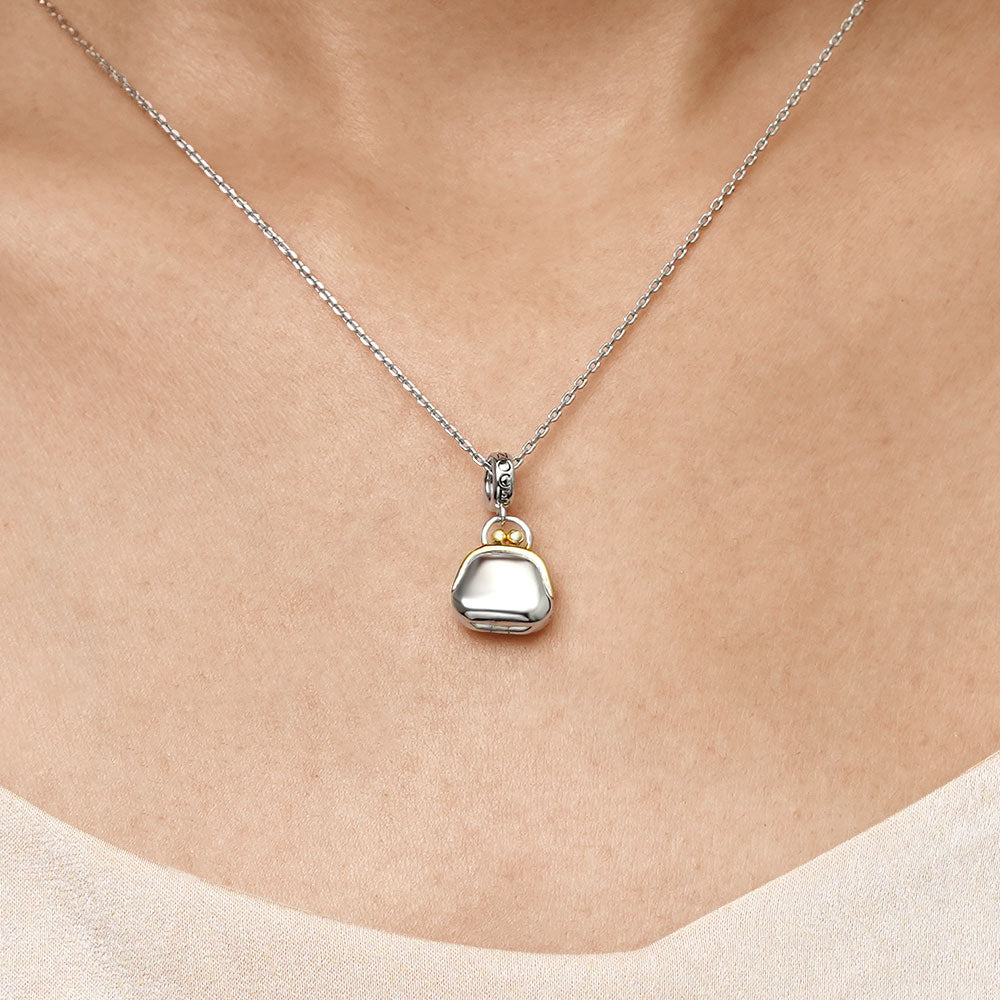 Gnoce Openable Purse & Lucky Penny Pendant Dangle Charm_7