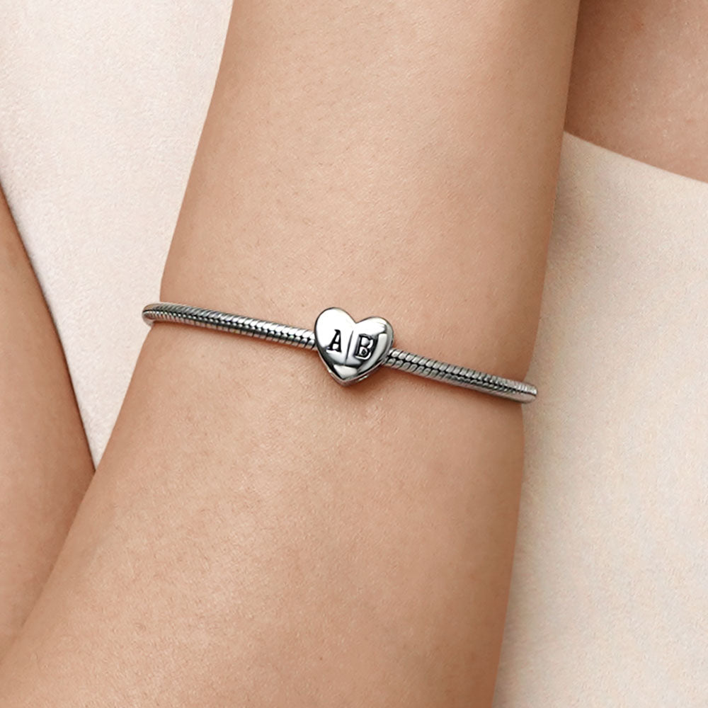 Gnoce Initial Letters Personalized Heart Charm_5