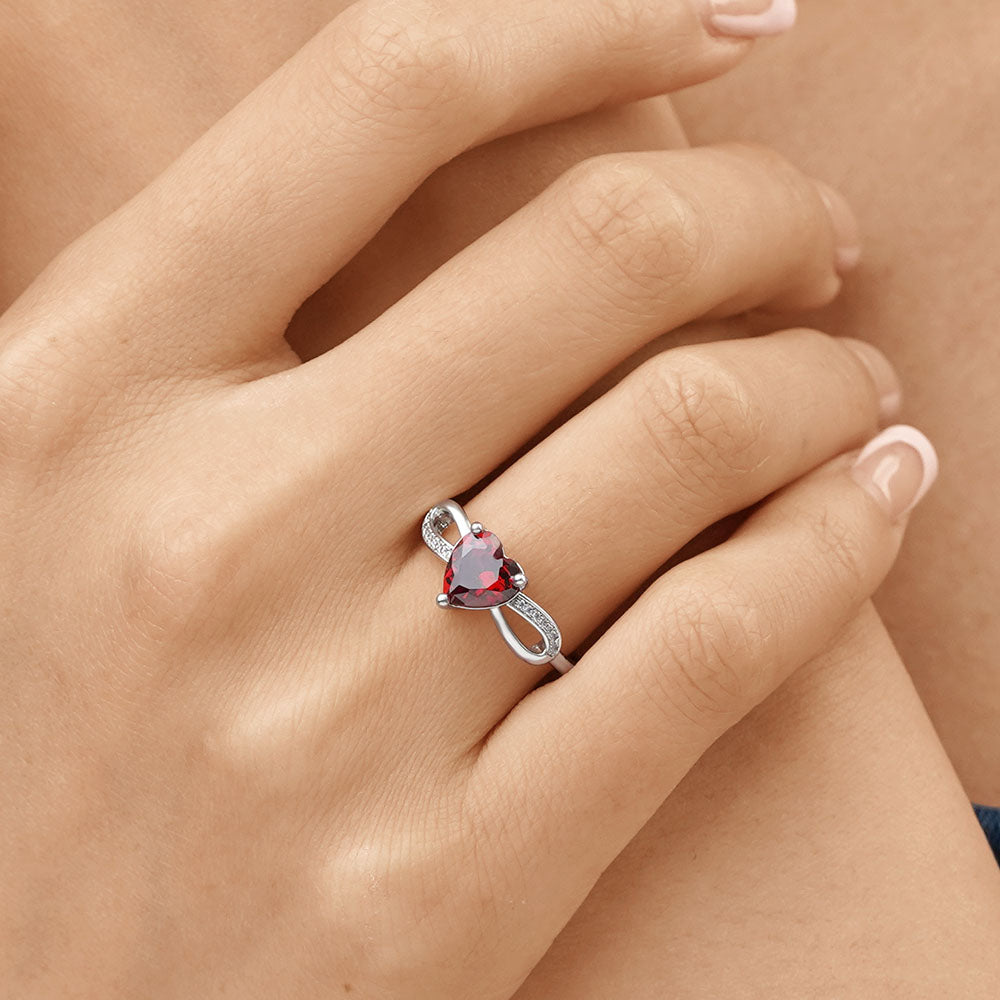 Gnoce Sparkling Birthstone Infinity Love Heart Ring_6