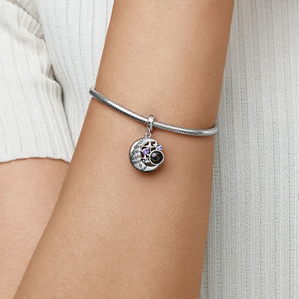 Gnoce Projection Moon&Star Personalized Photo Pendant Dangle Charm_6