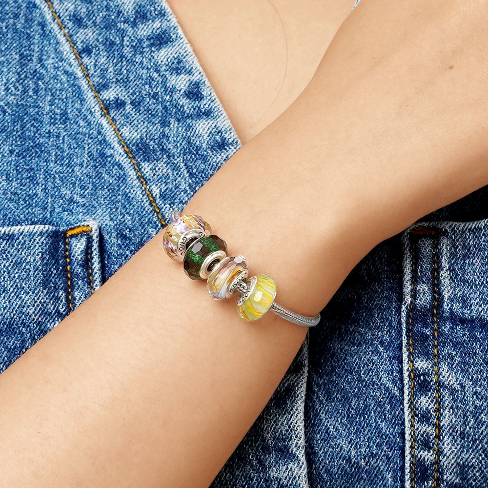 Gnoce Wavy Fancy Yellow Glass Charm_5