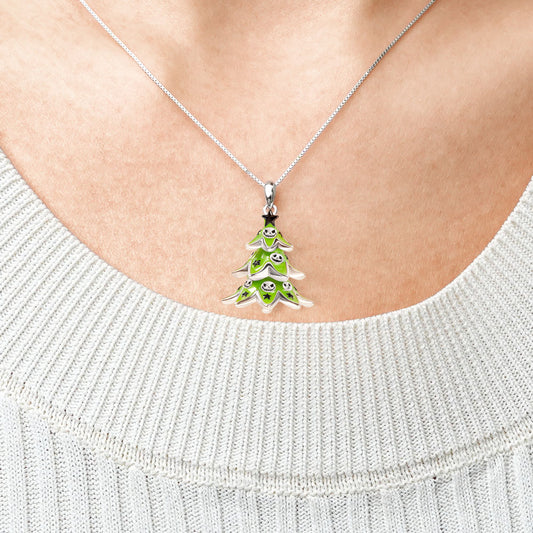 Gnoce Dark Skull Christmas Tree Necklace_4