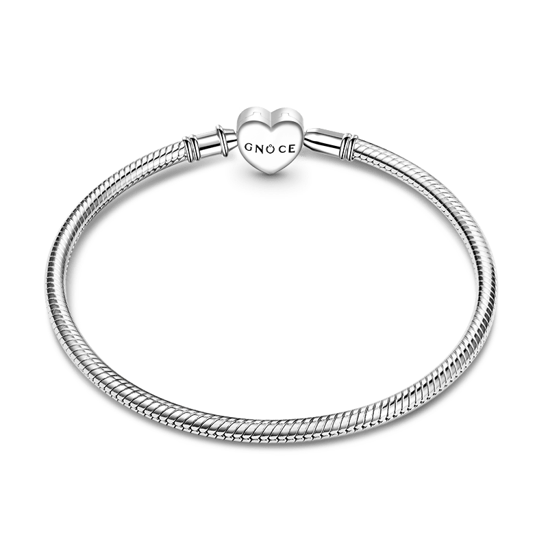 Gnoce Roses Heart Basic Snake Chain Bracelet_2