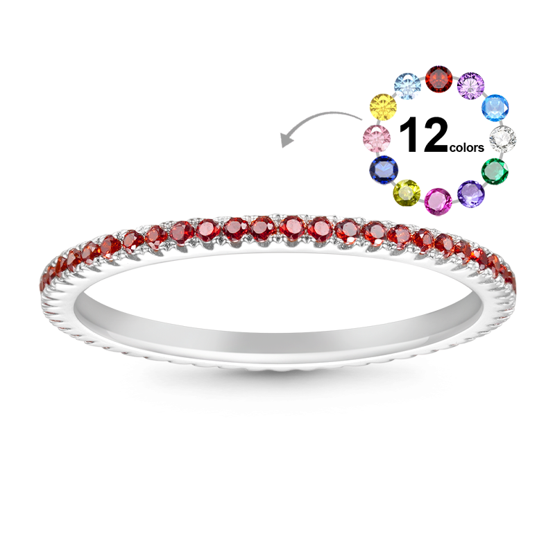 Gnoce Simple Birthstone Ring_1