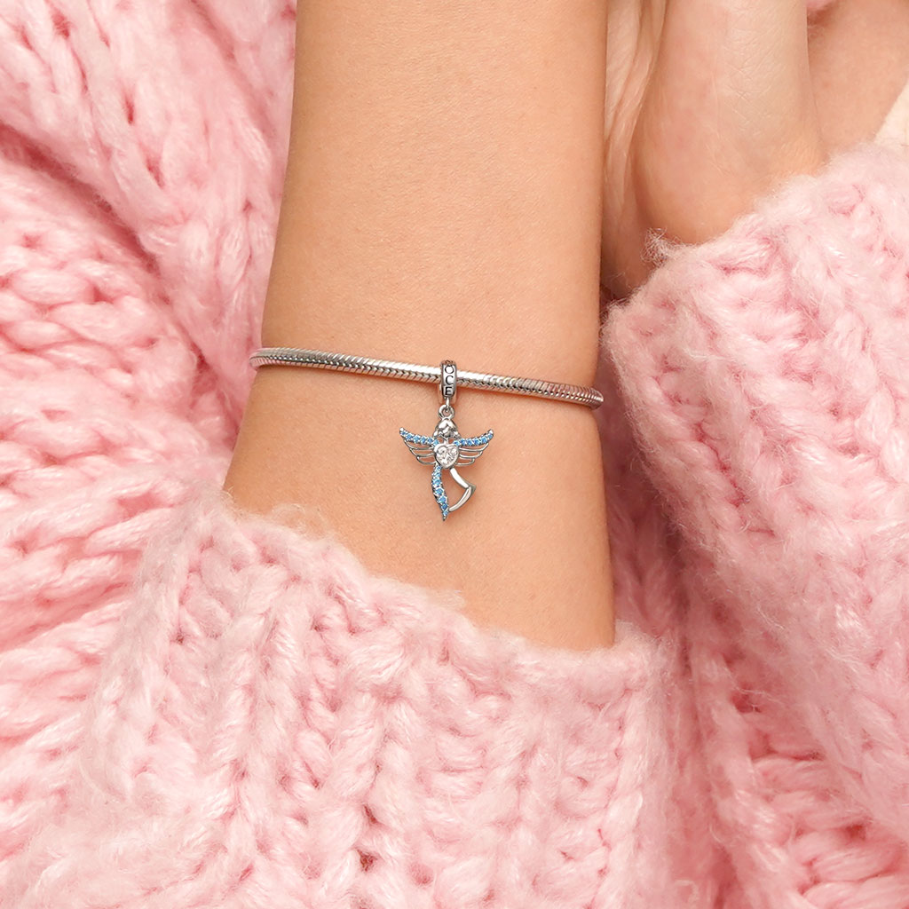 Gnoce Angel Wings Love Pendant Dangle Charm_7