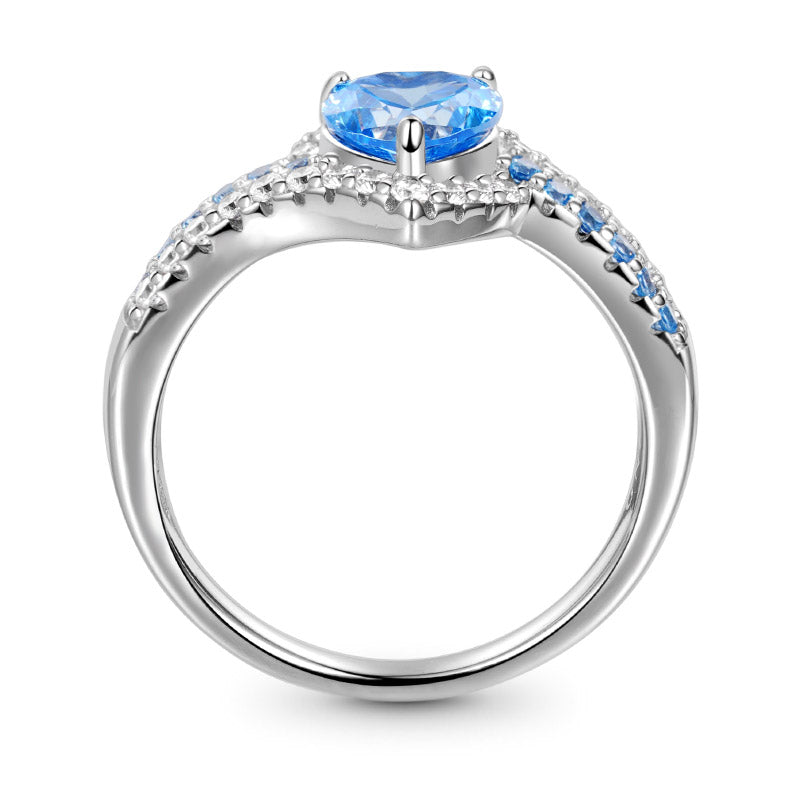 Gnoce Blue Heart-cut Promise Ring_2