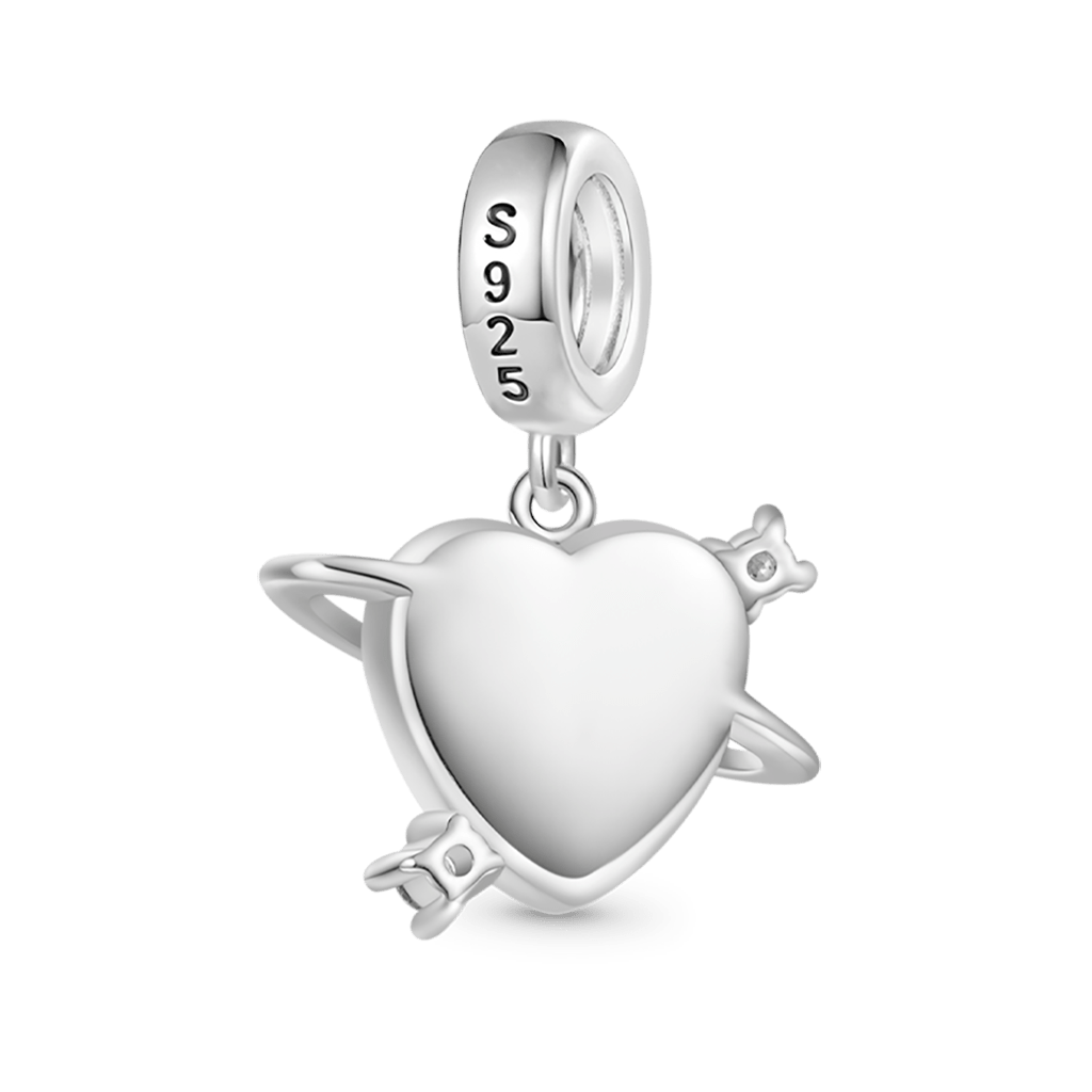 Gnoce Planet Heart Pendant Dangle Charm_2