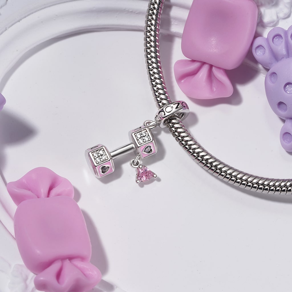 Gnoce Dumbbell Love Pendant Dangle Charm_3