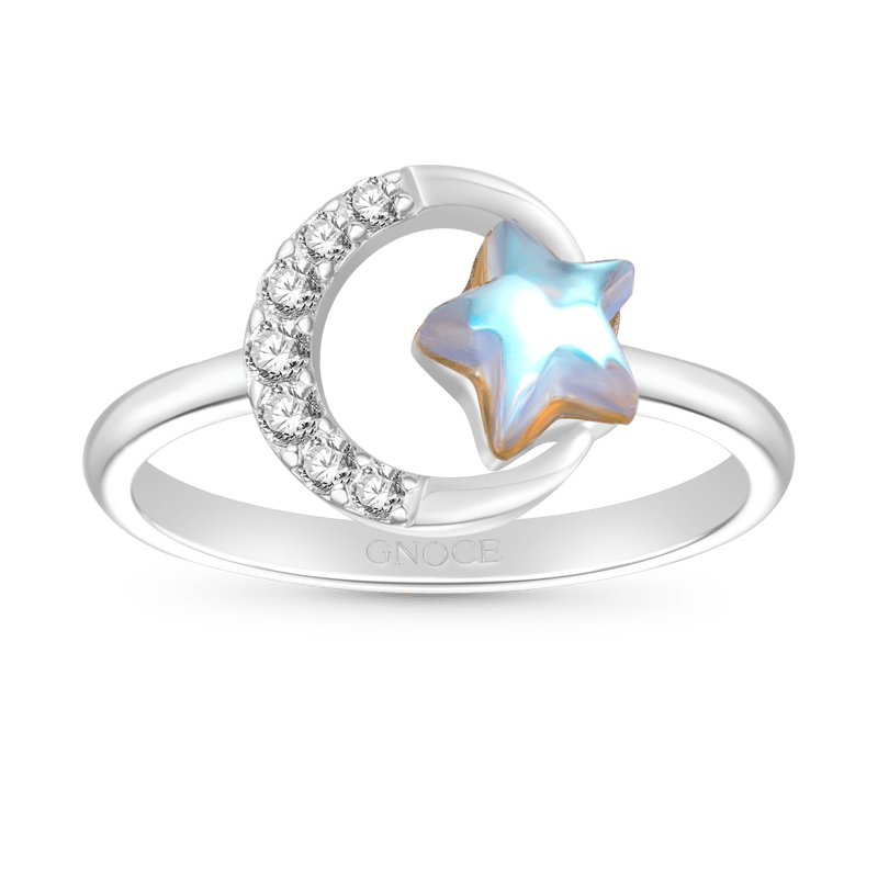 Gnoce Moonstone Star And Moon Ring_1
