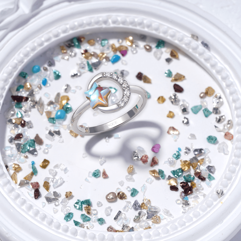 Gnoce Moonstone Star And Moon Ring_3