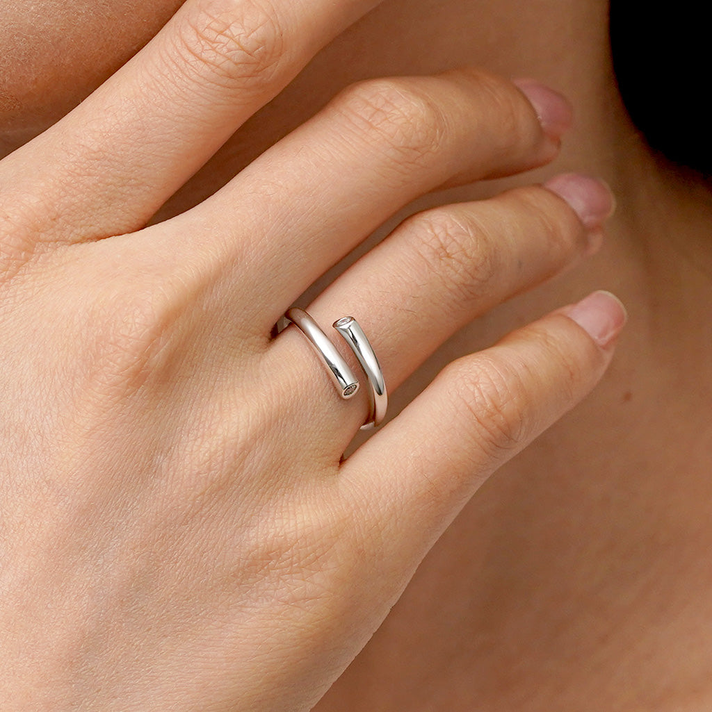 Gnoce Simple Open Band Ring_5