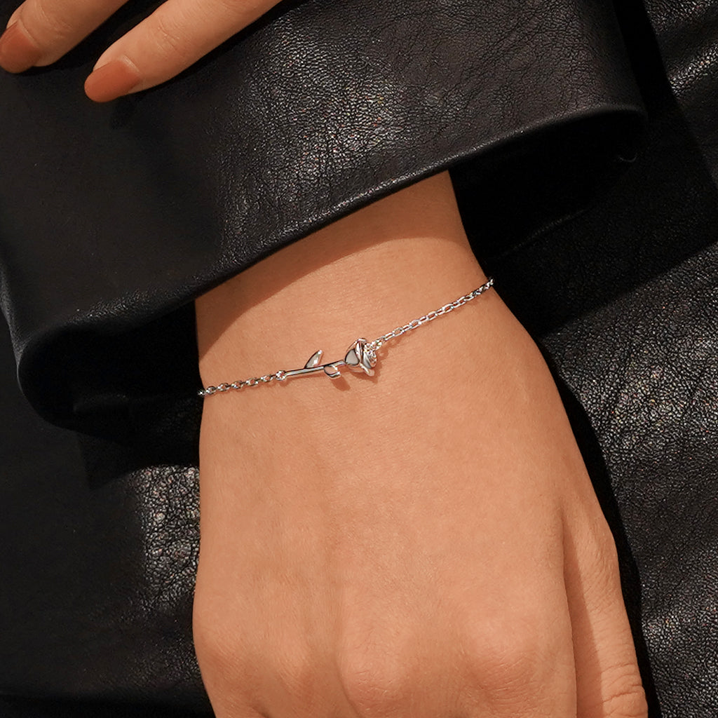 Gnoce Adjustable Rose Flower Bracelet_3