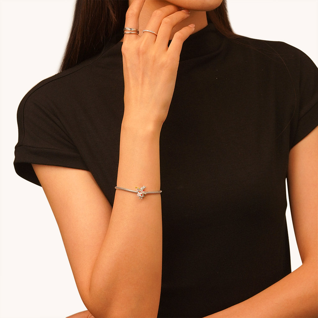 Gnoce Alice's Adventures in Wonderland White Rabbit Charm_4