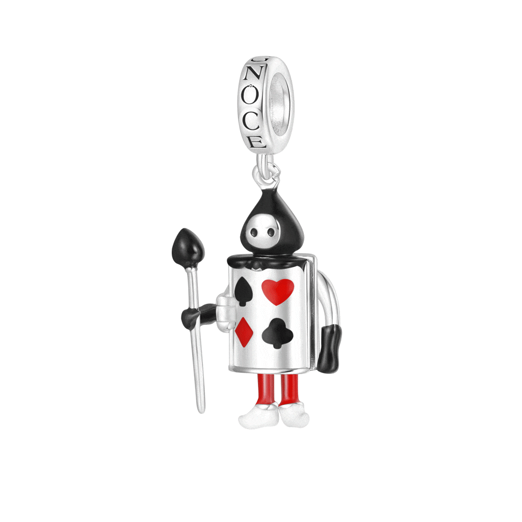 Gnoce Openable Red Heart Playing Card Soldiers Pendant Dangle Charm_1