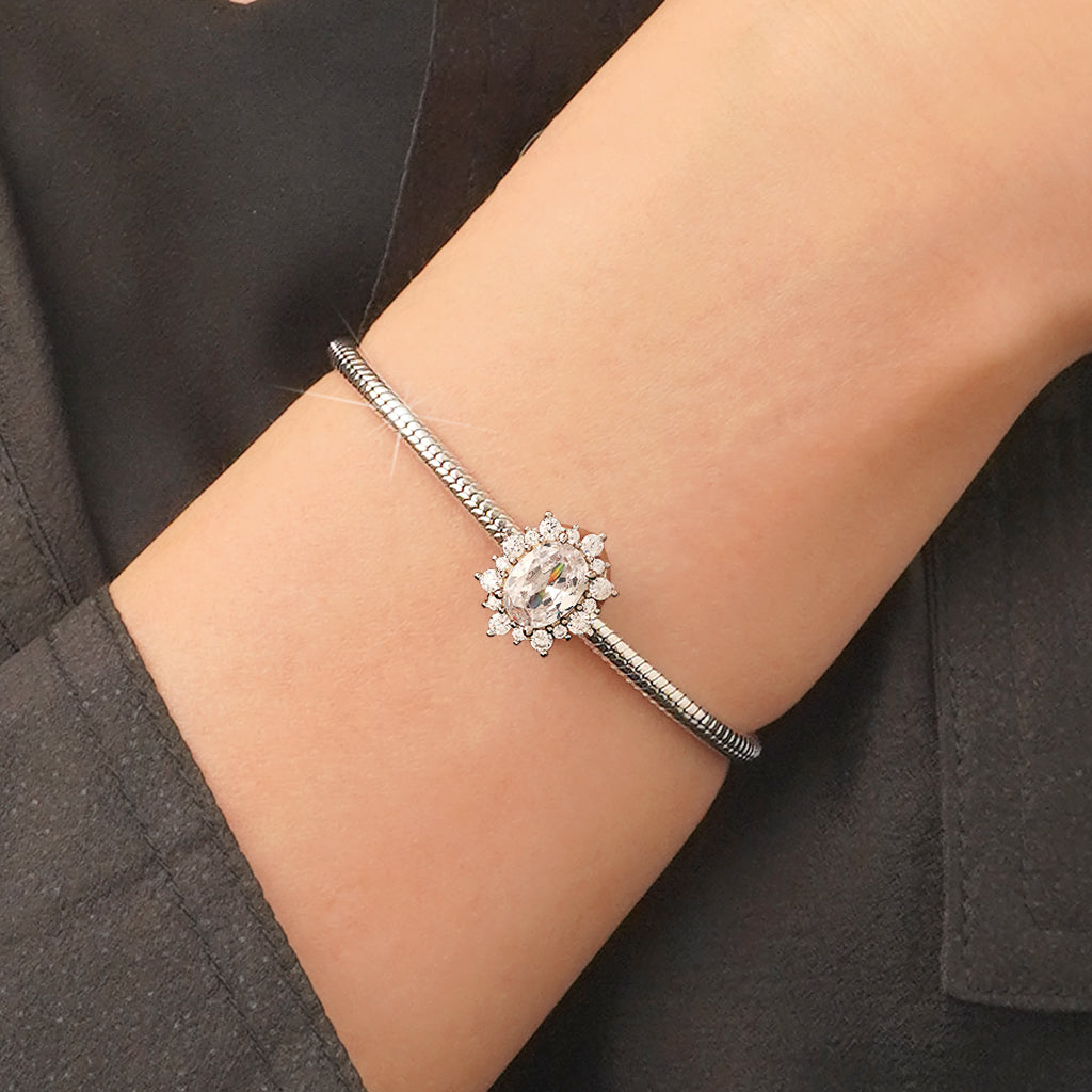 Gnoce Shining Oval Cut Zircon Charm_4