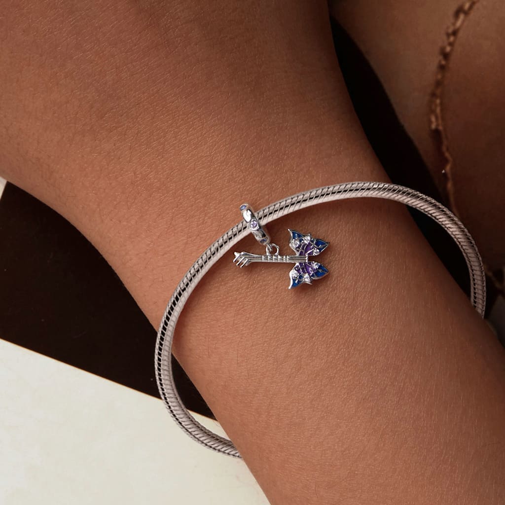 Gnoce Music Lover Butterfly Bass Pendant Dangle Charm_5