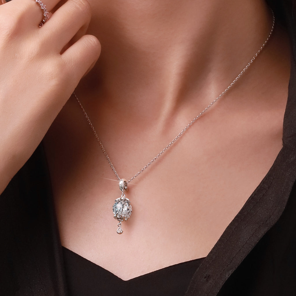 Gnoce Blue Hot Air Balloon Pendant Dangle Charm_5