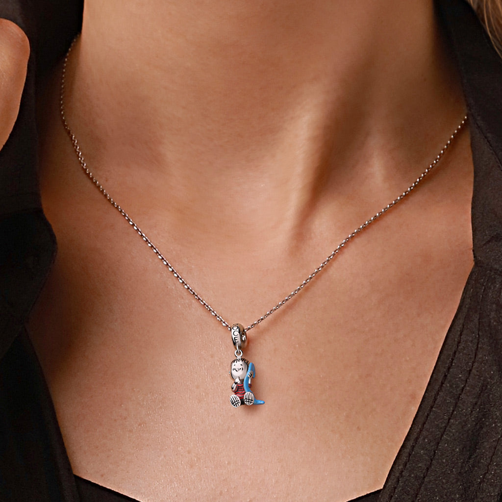Gnoce Peanuts Linus Sitting with Blanket Pendant Dangle Charm_6