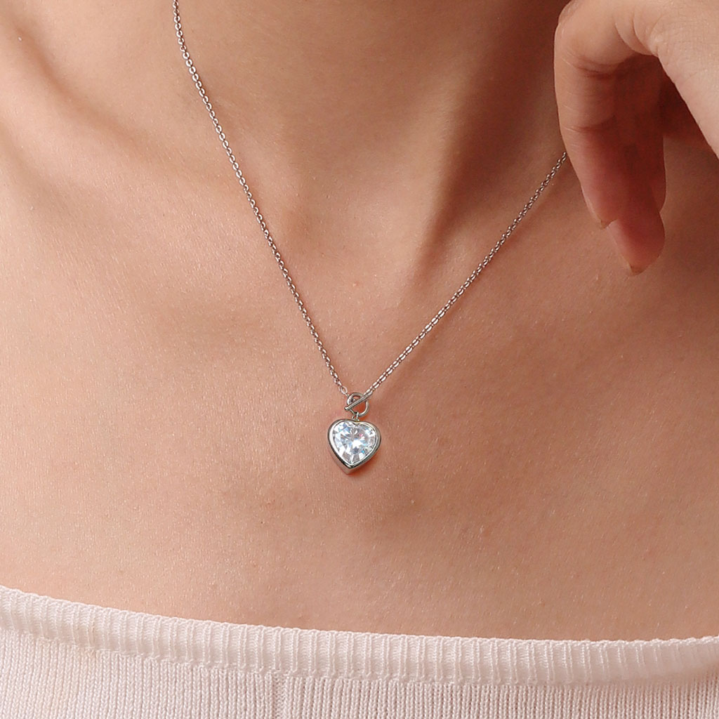 Gnoce OT Buckle Heart Birthstone Pendant Necklace_4