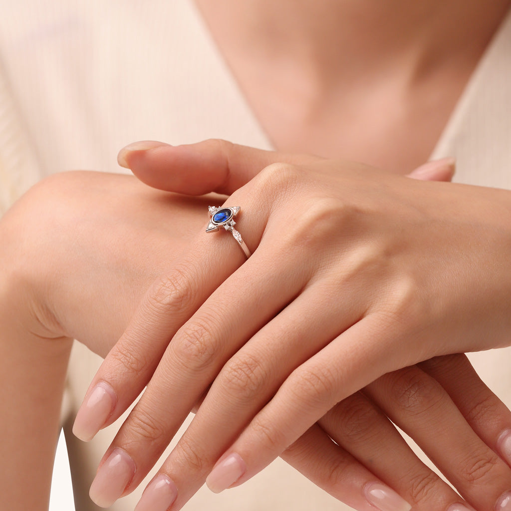 Gnoce Vintage Blue Spinel Ring_4