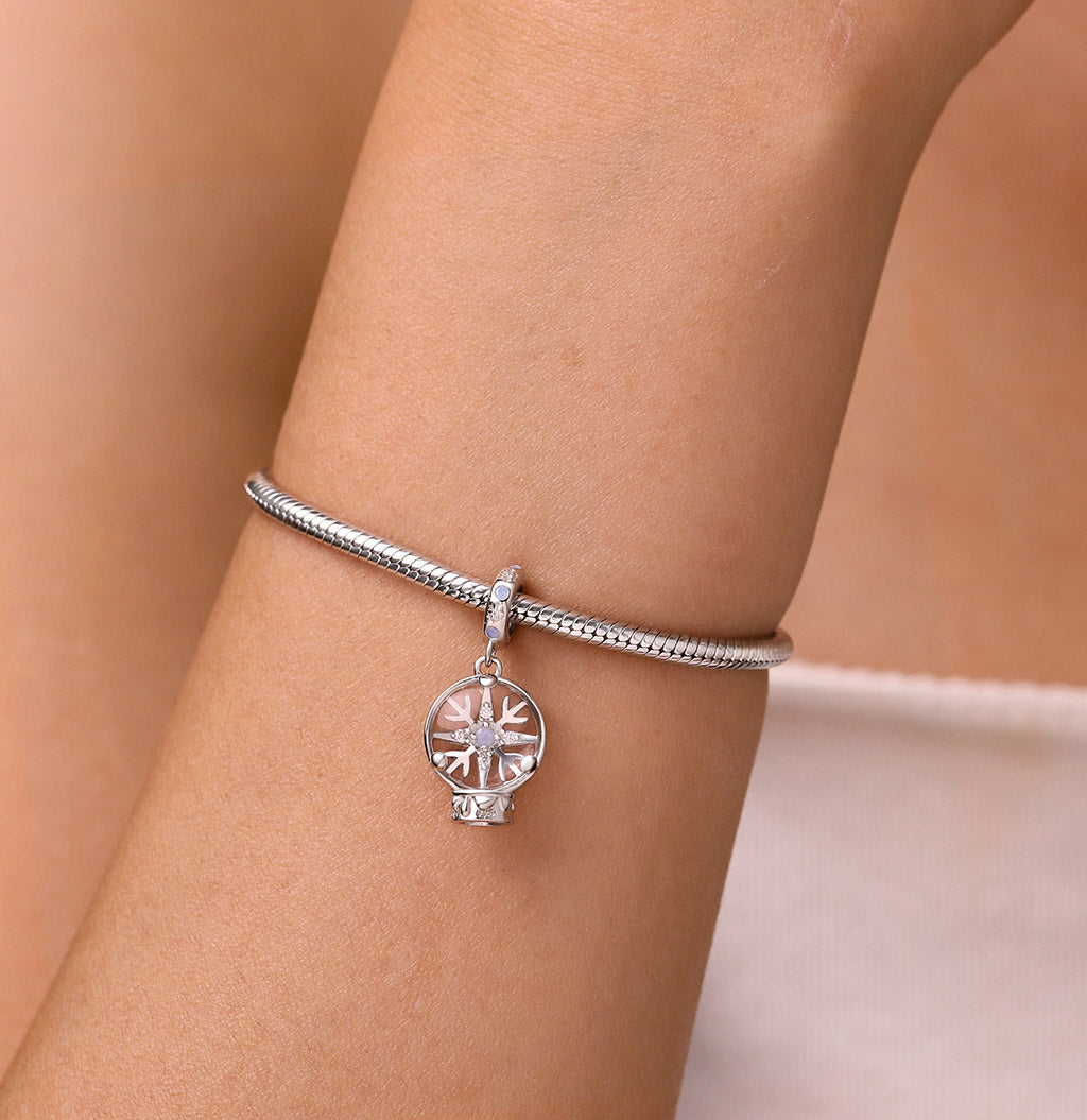 Gnoce Christmas Snowflakes Crystal Ball Pendant Dangle Charm_6