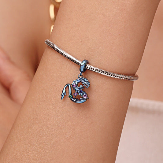 Gnoce Blue Candy Dragon Zodiac Pendant Dangle Charm_6