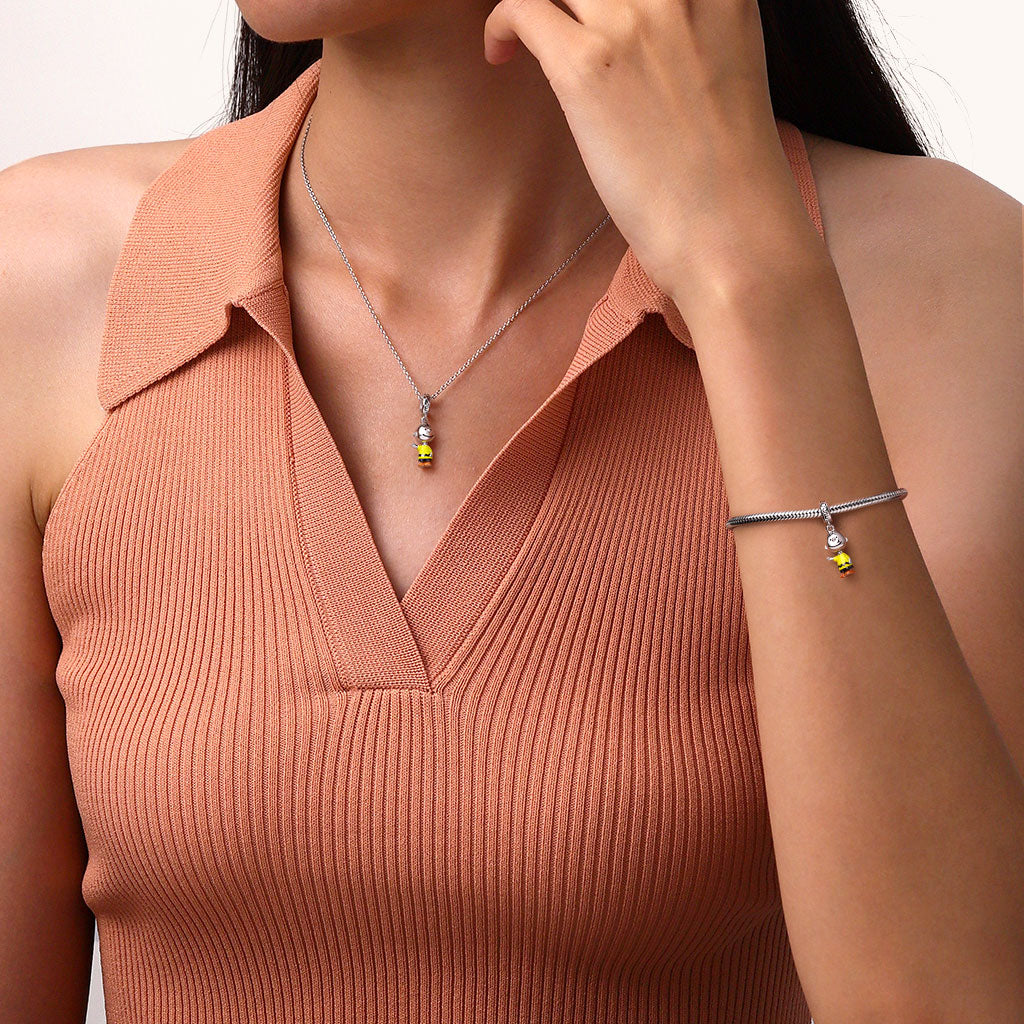 Gnoce Peanuts Charlie Brown Pendant Dangle Charm_5