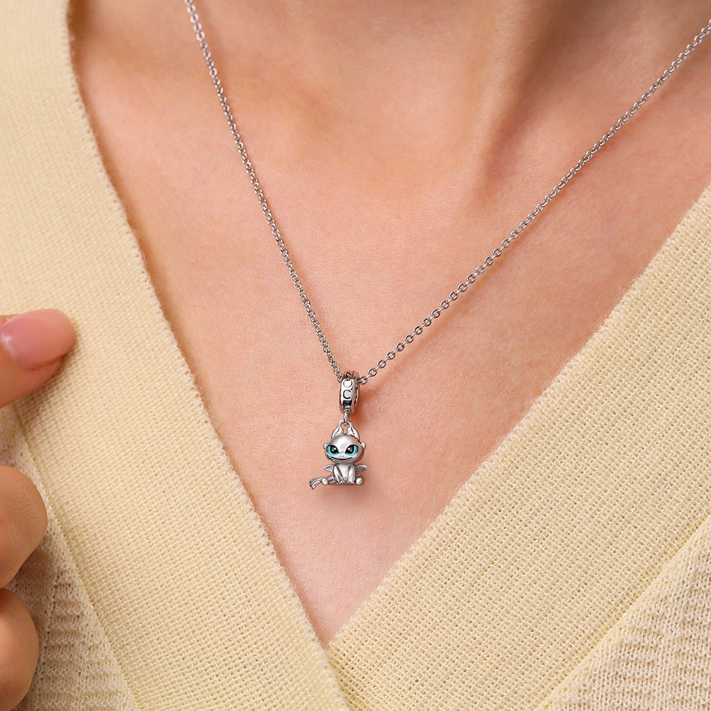 Gnoce How to Train Your Dragon Light Fury Pendant Dangle Charm_5