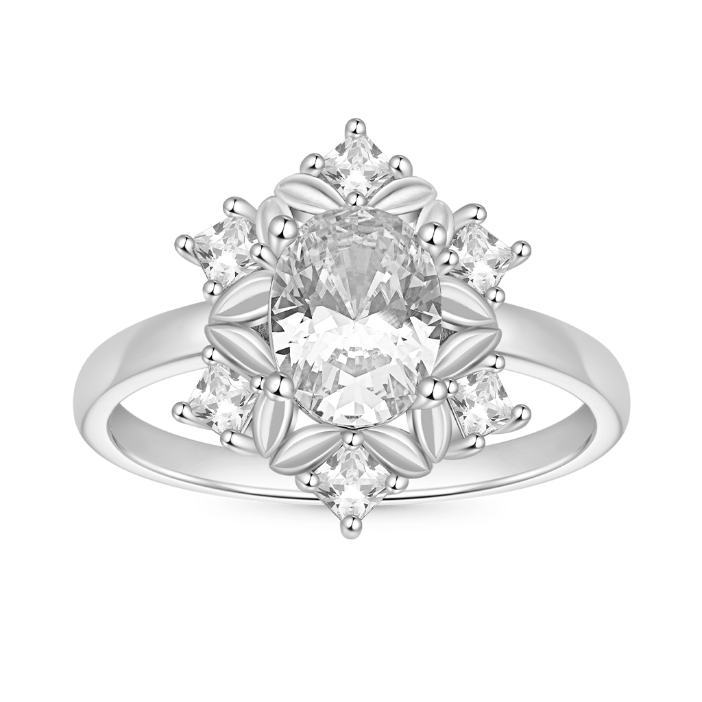 Gnoce Classic Leaf-Cut White Zirconia Ring_1