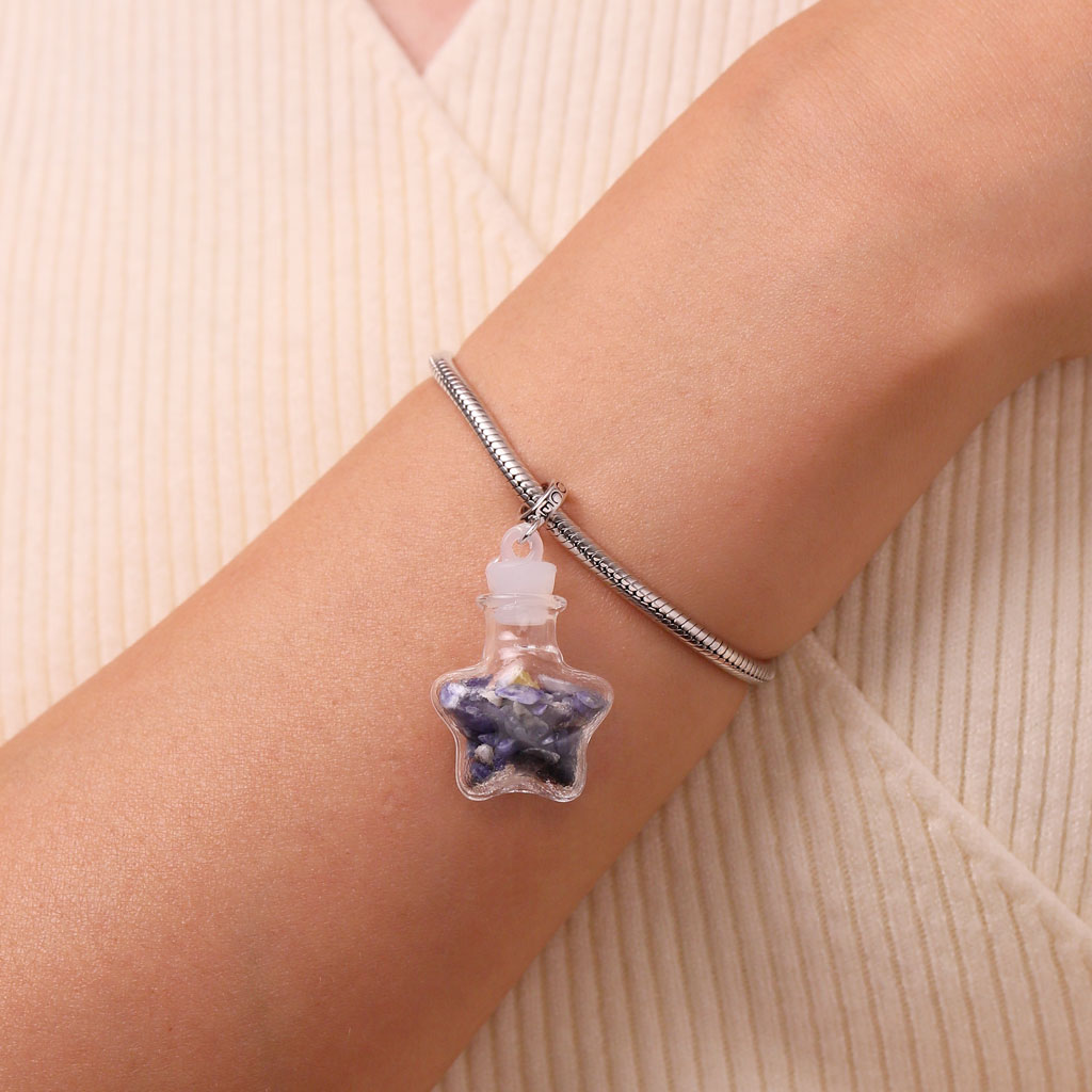 Gnoce Natural Kyanite Star Bottle Pendant Dangle Charm_6