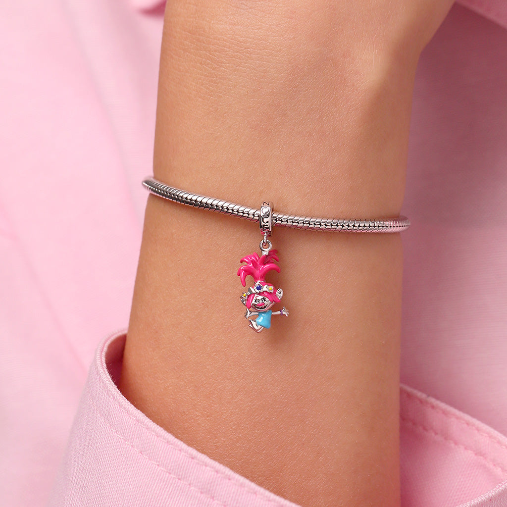 Gnoce Trolls Dancing Poppy Pendant Dangle Charm_6