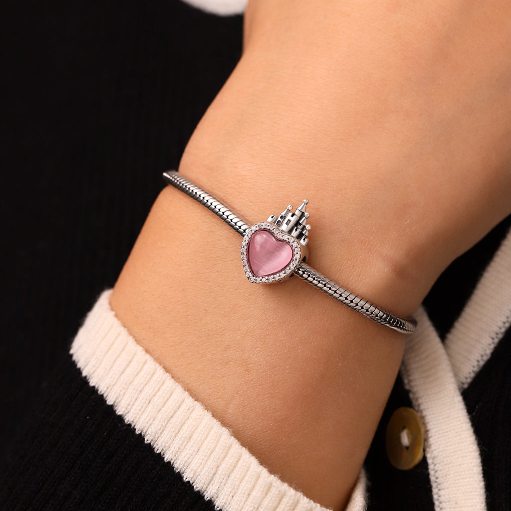 Gnoce Pink Love Castle Charm_4