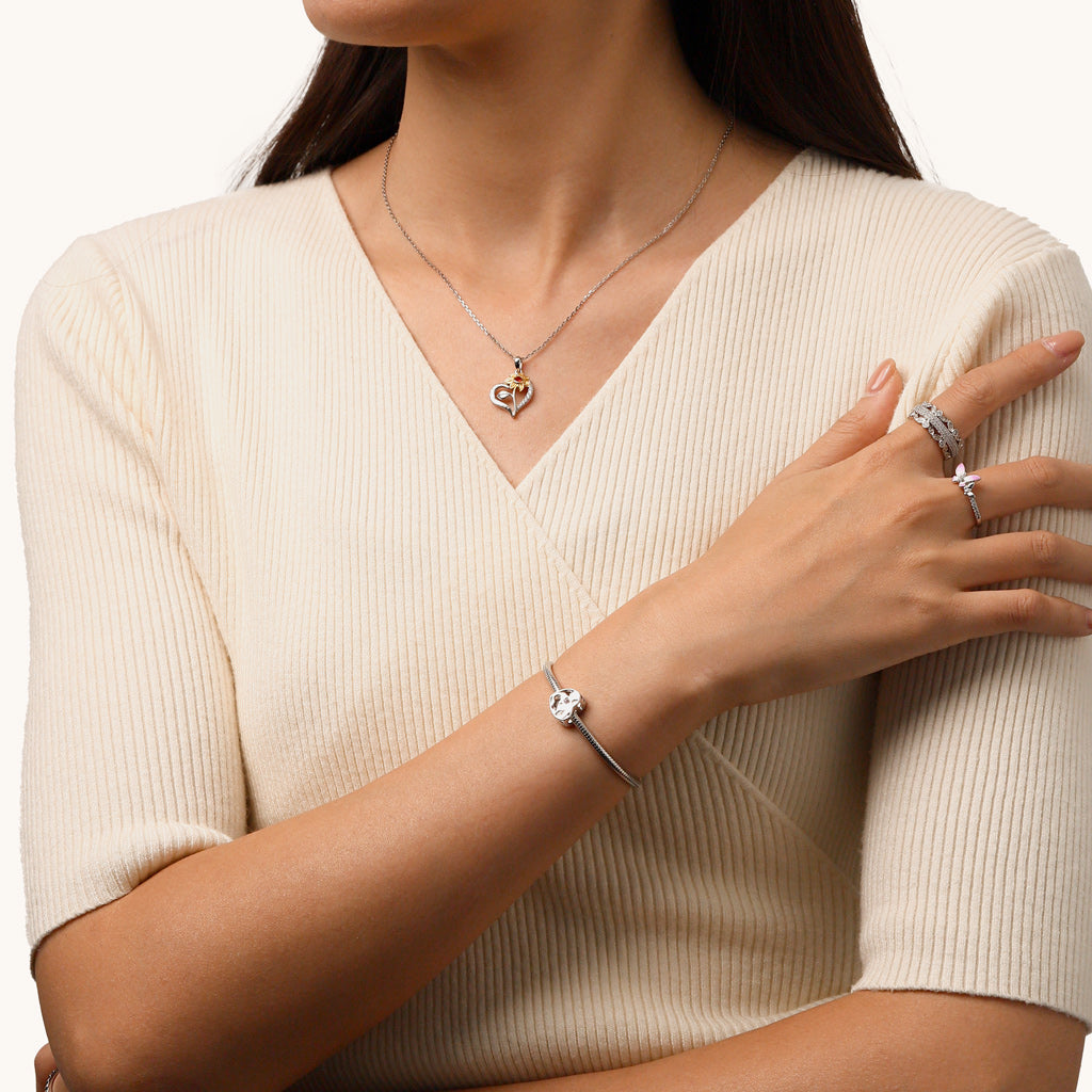 Gnoce Mother's Day Silhouette Personalized Photo Charm_5