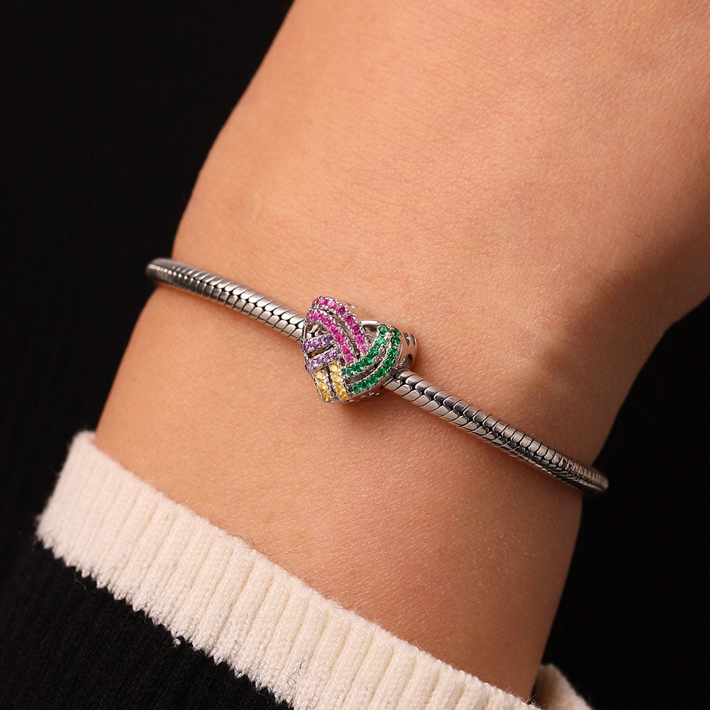 Gnoce Color CZ Brilliant Embers Heart Birthstone Charm_6