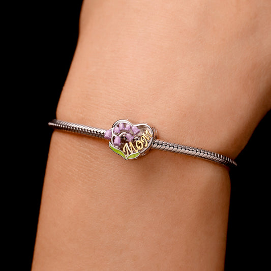 Gnoce Mother's Day Heart Lily of the Valley Photo Charm_5