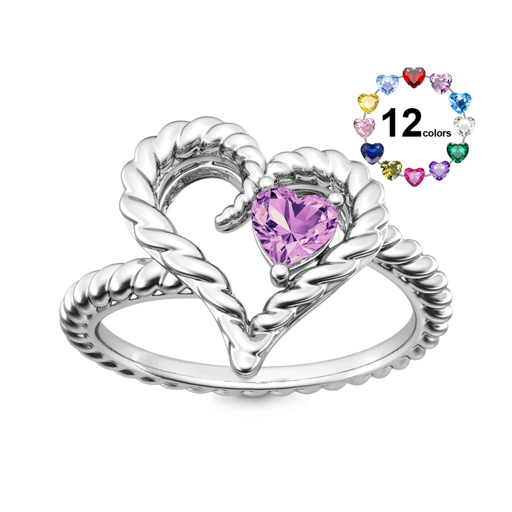 Gnoce Twisted Rope Heart Promise Ring_1