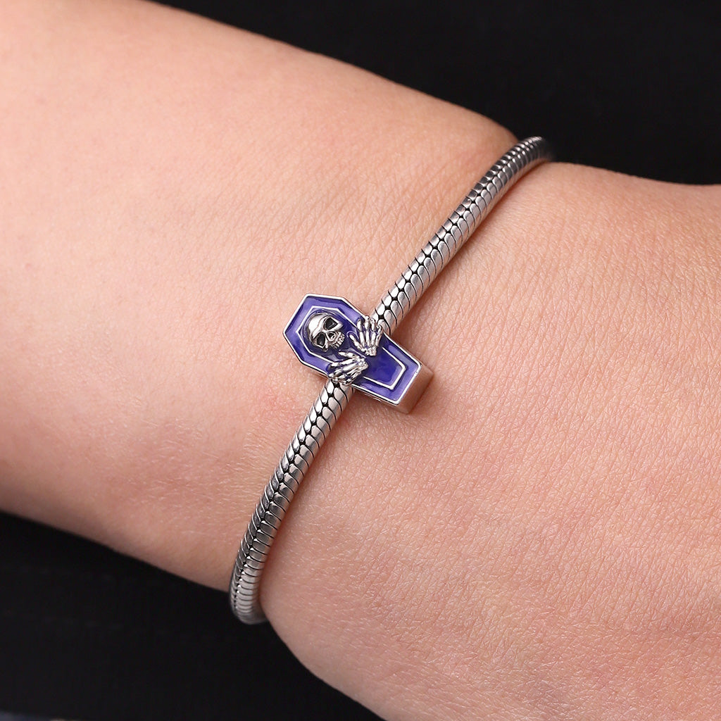 Gnoce Halloween Skull Heated Color-changing Coffin Charm_7