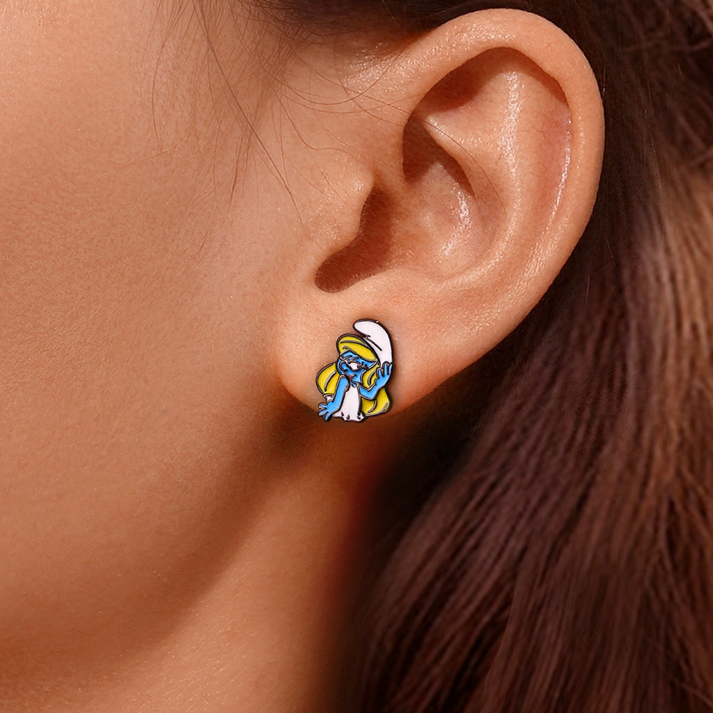 Gnoce Smurfs Stud Earrings x Pretty Smurfette_5