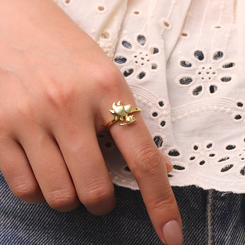 Gnoce Peanuts 18k Gold Plated Woodstock Ring_4